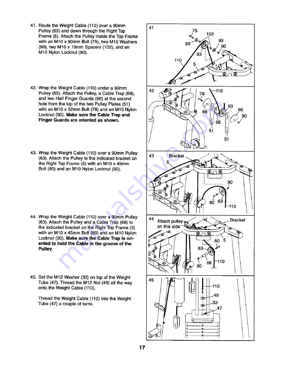 Weider 831.154020 User Manual Download Page 17