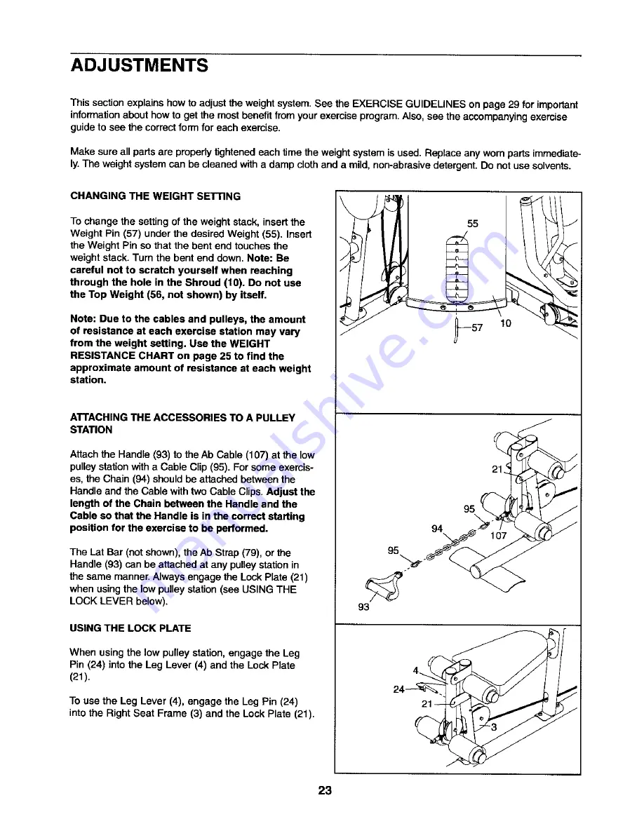 Weider 831.154020 User Manual Download Page 23