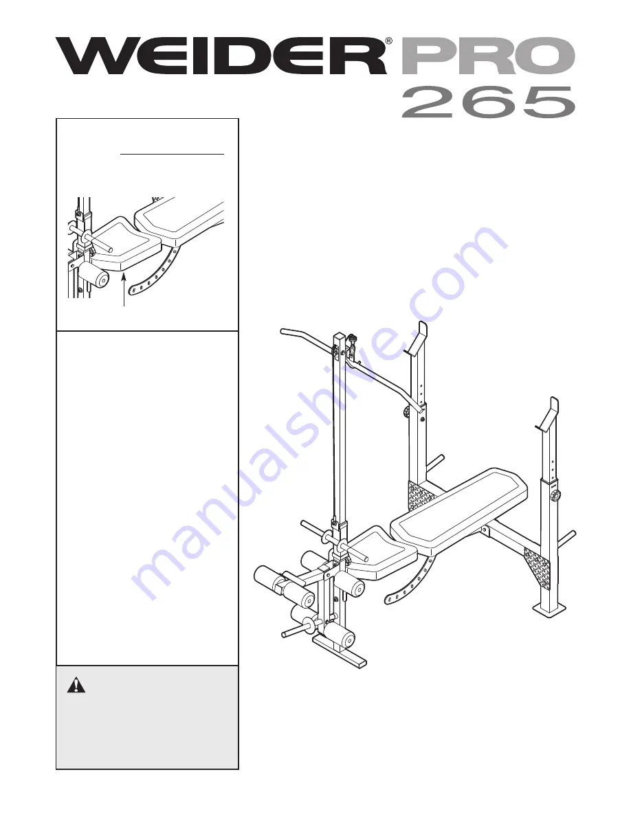 Weider 831.15711.0 Скачать руководство пользователя страница 1