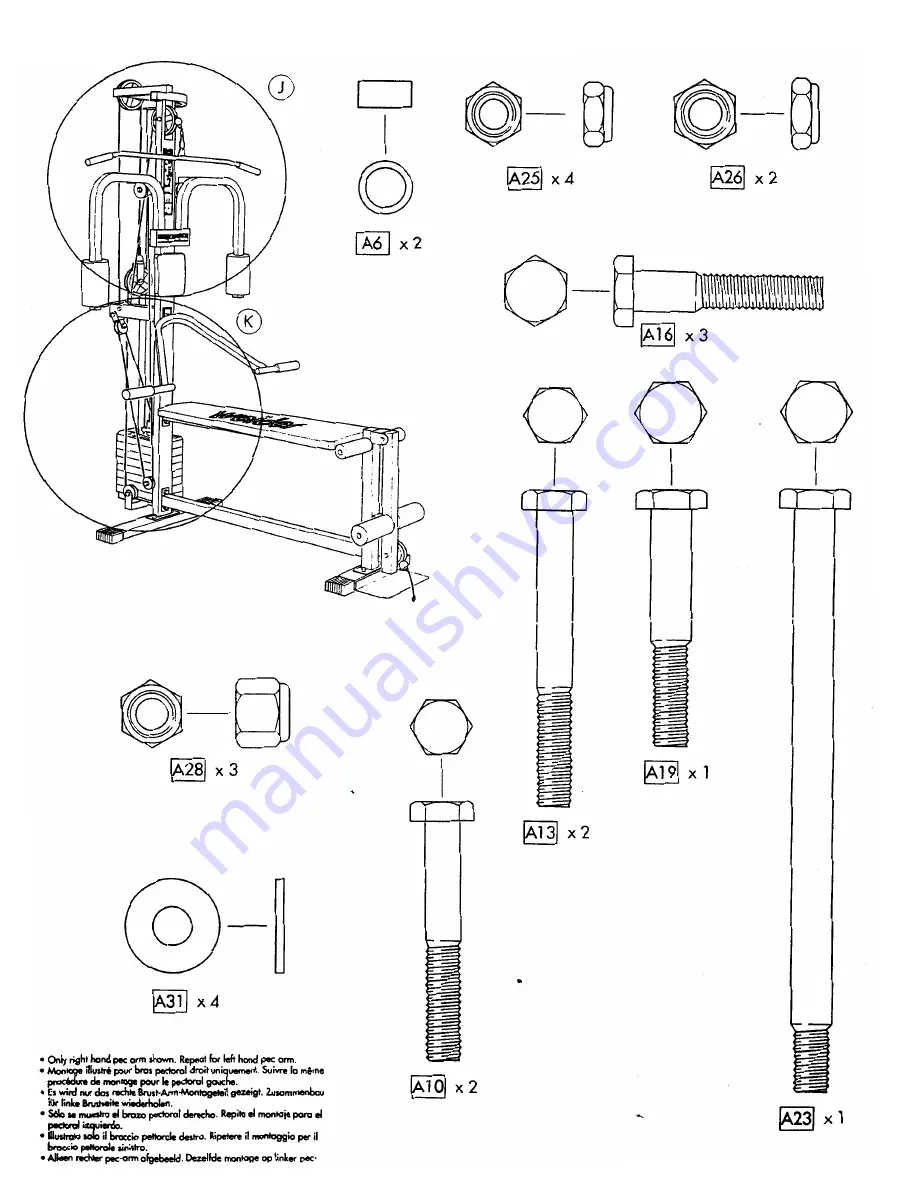 Weider E5500 FLEX STACKMASTER Assembly Instructions Manual Download Page 21