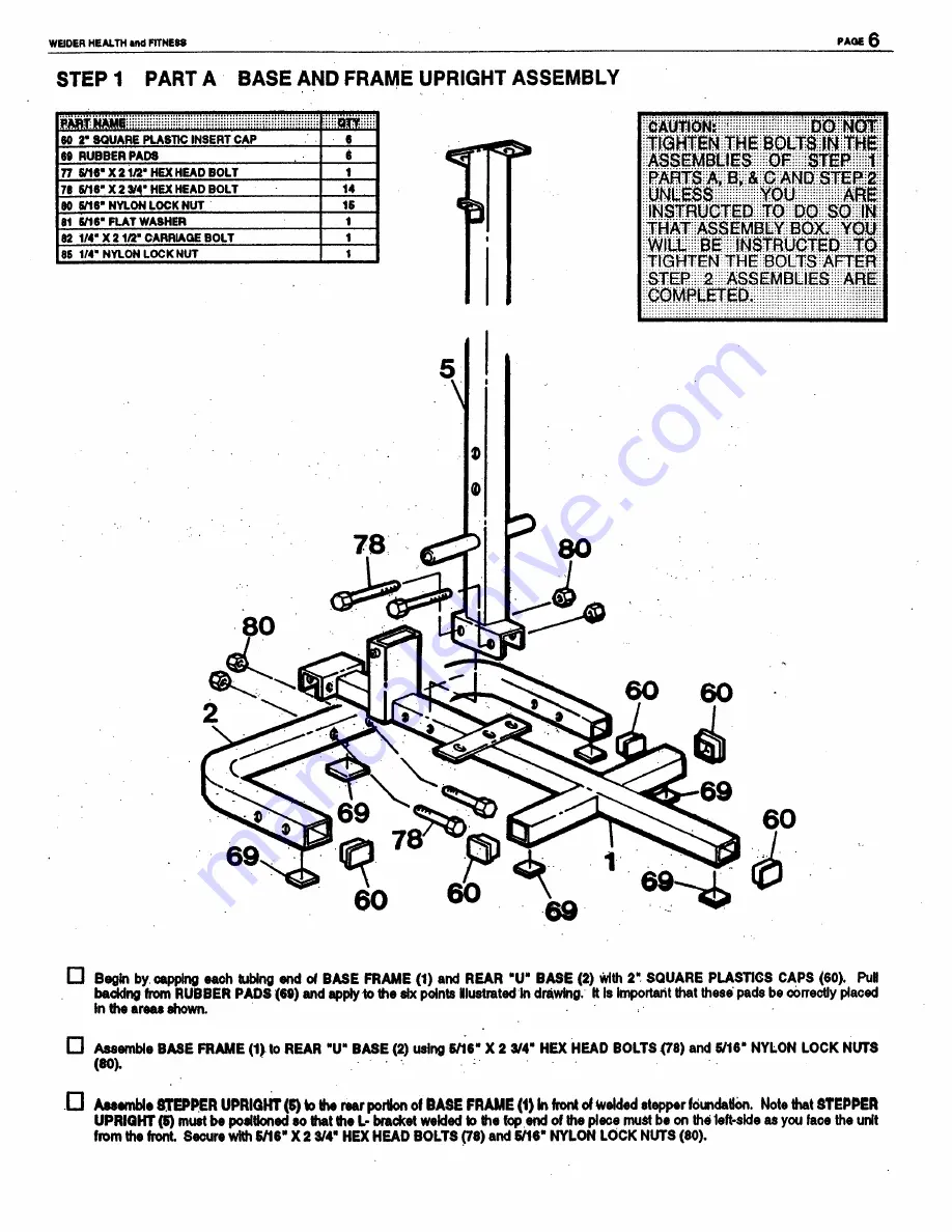 Weider E8002 Manual Download Page 6