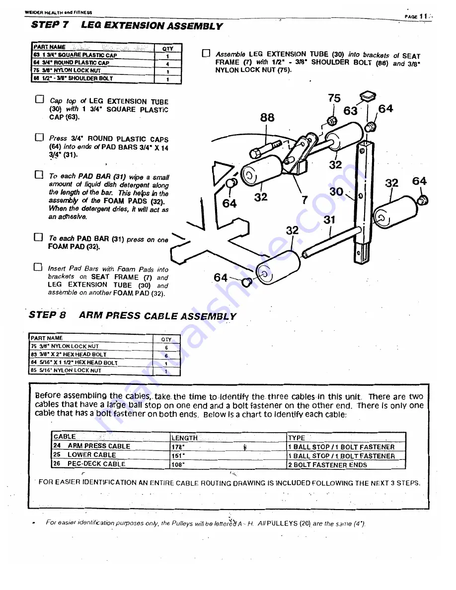 Weider E9000A Owner'S Manual Download Page 12