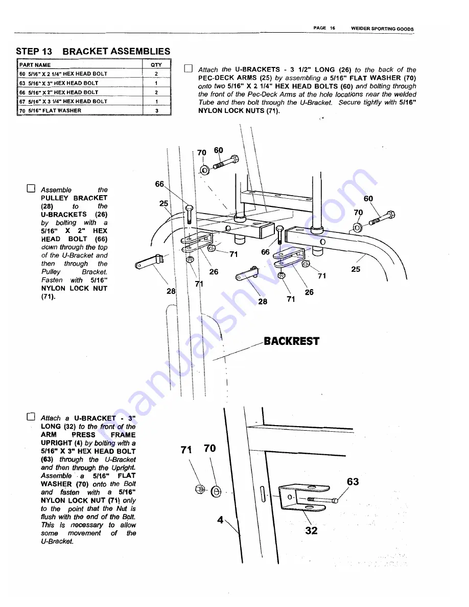 Weider PowerGym 15601 Owner'S Manual Download Page 17