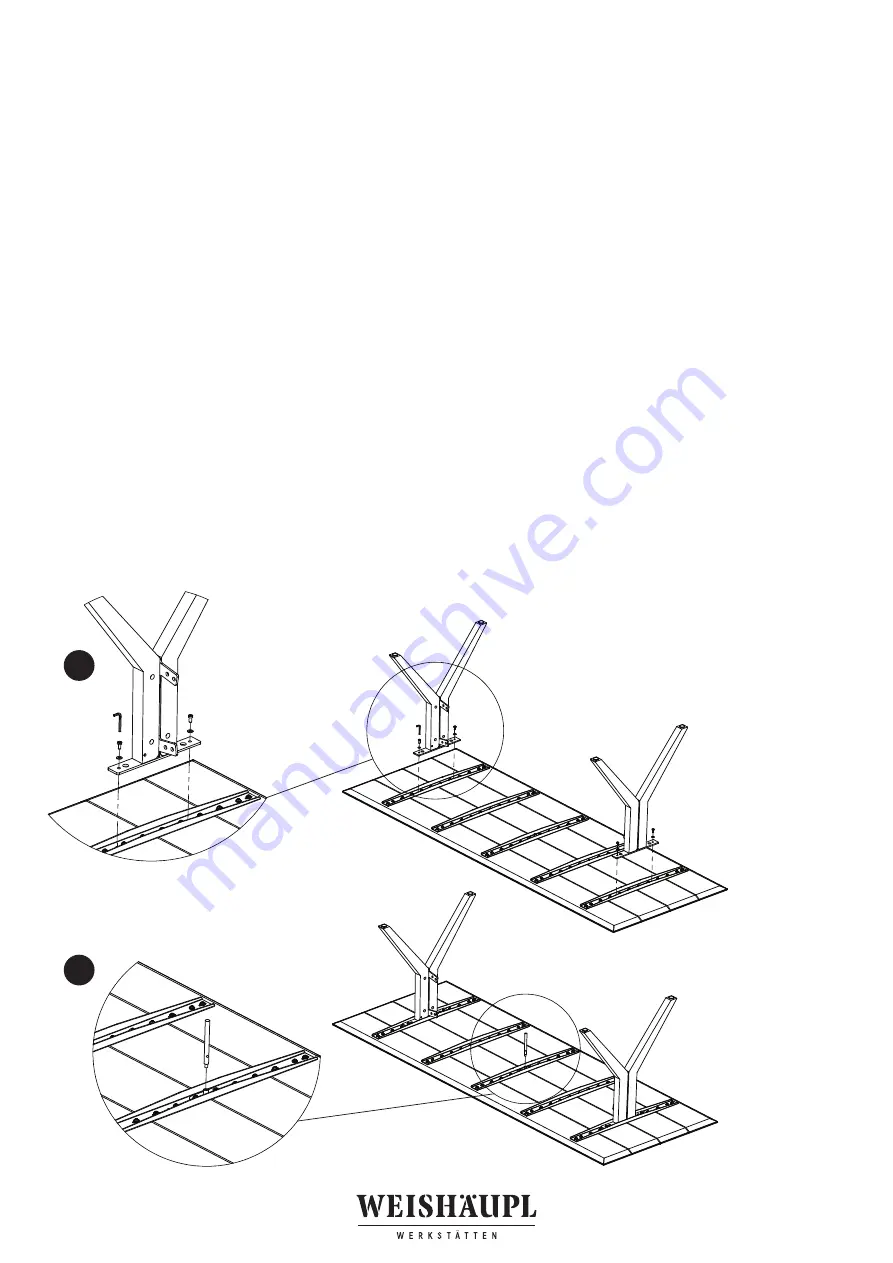 Weishaupl Loft Table Assembly Instructions Download Page 1