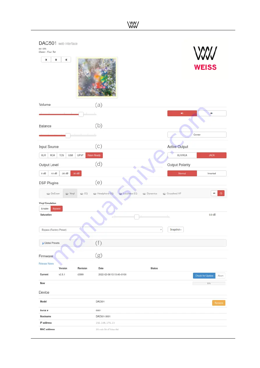 WEISS DAC501 User Manual Download Page 6