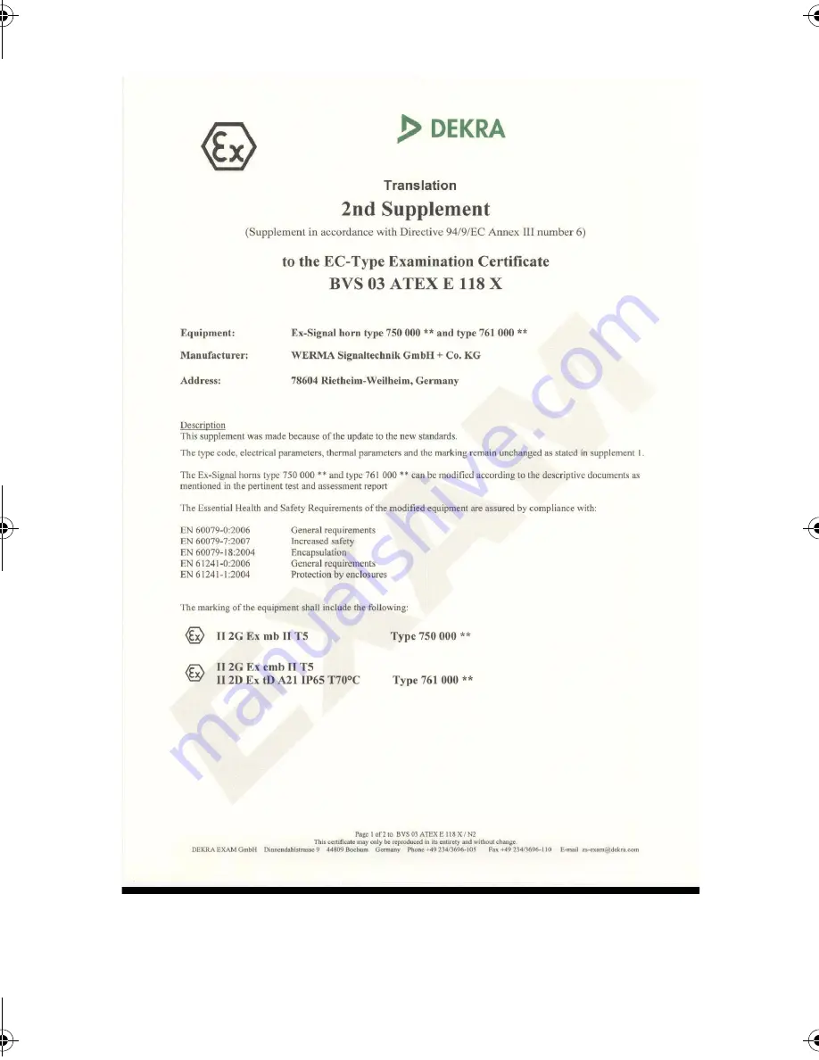 WERMA Signaltechnik 750 Instructions For Use Manual Download Page 21