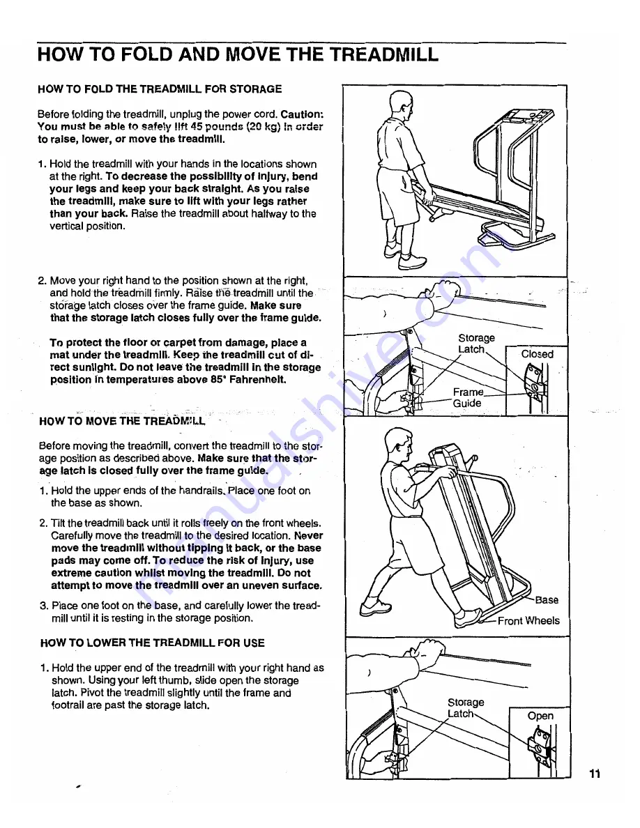 Weslo Cadence 920 User Manual Download Page 11