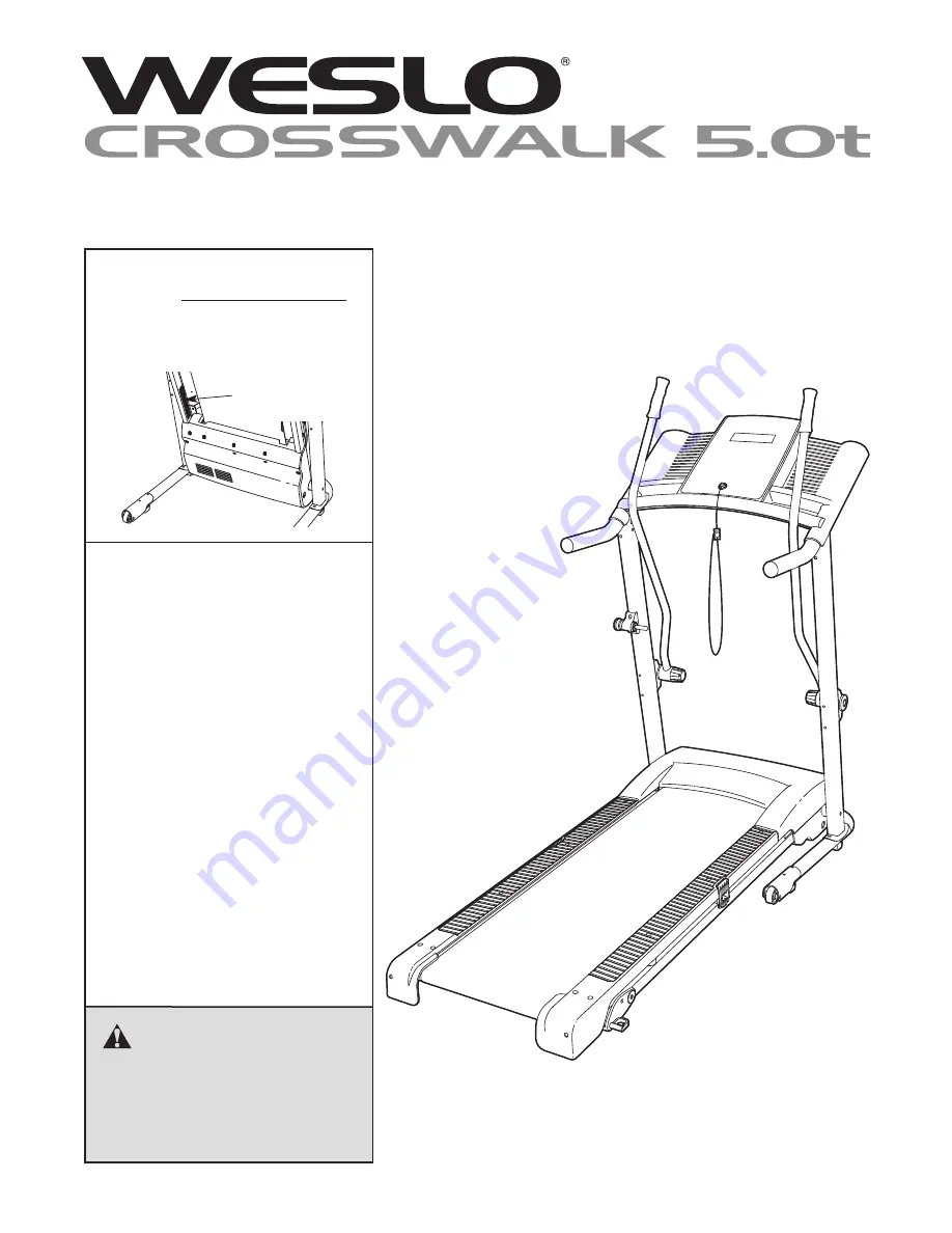 Weslo Crosswalk 5.0t Скачать руководство пользователя страница 1