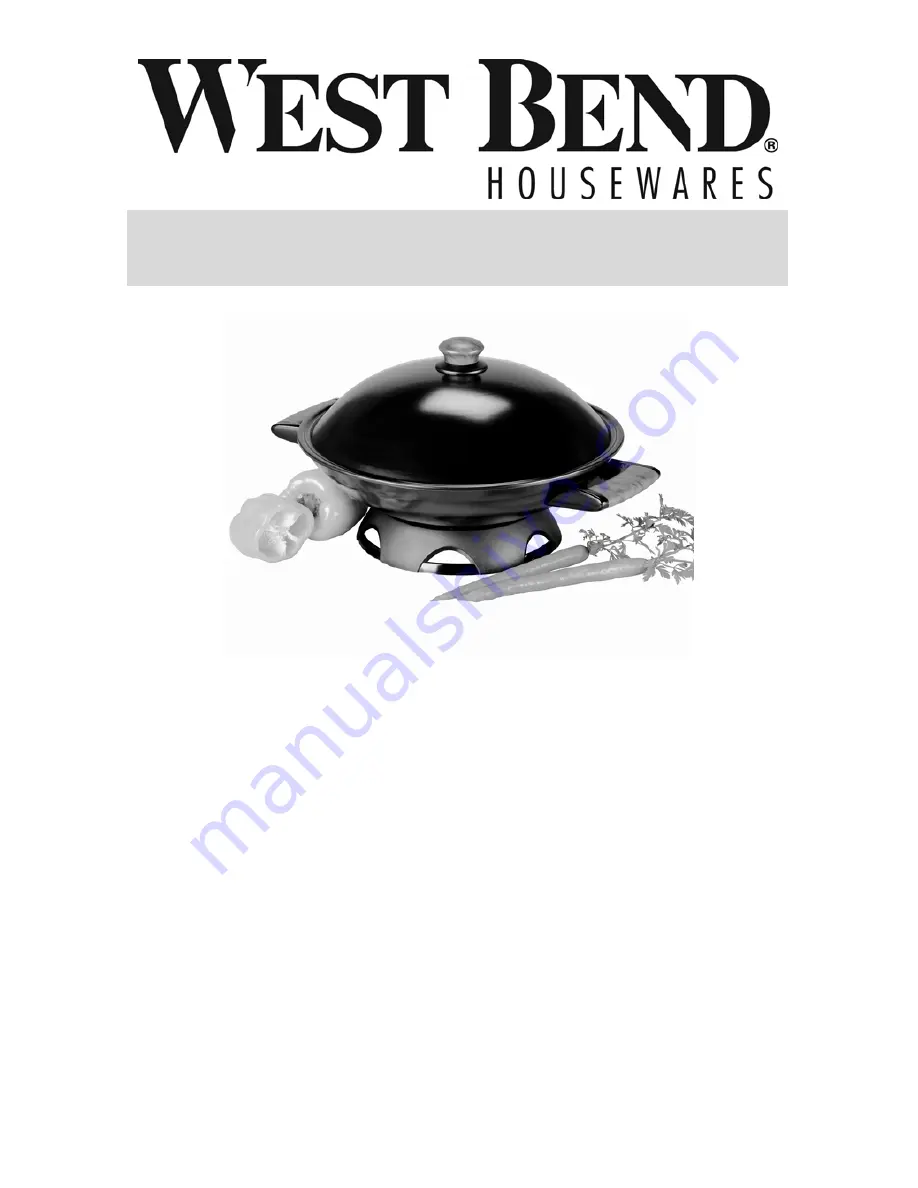 West Bend Housewares Electric Wok Скачать руководство пользователя страница 33