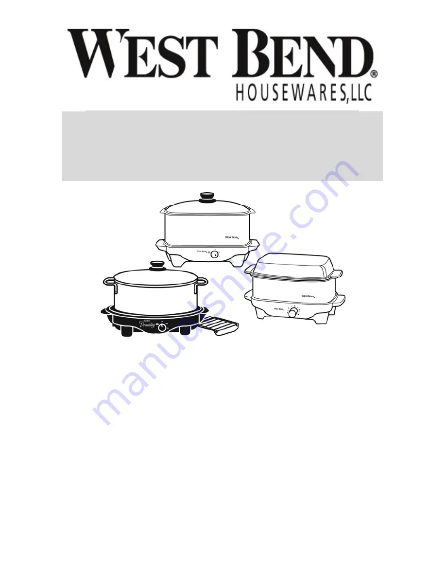 West Bend Quart Crockery 5  6 Quart CrockeryTM Cooker Instruction Manual Download Page 37