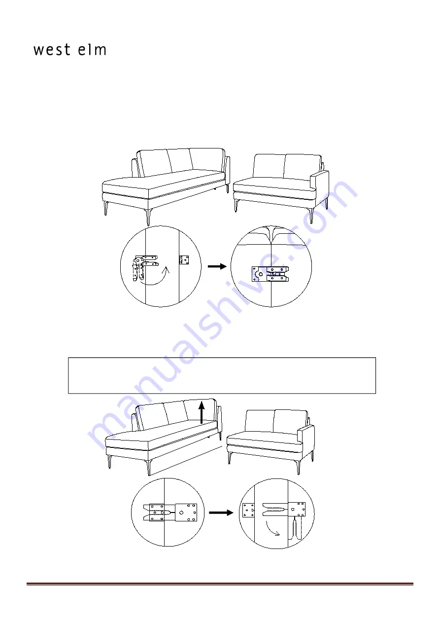 West Elm Andes LA Terminal Chaise 2581689 Скачать руководство пользователя страница 3