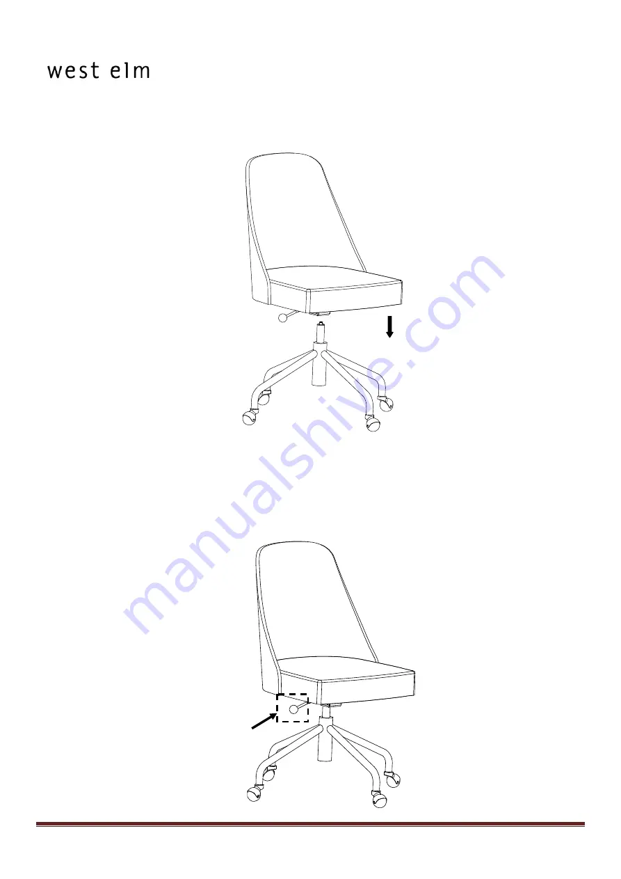 West Elm Bentwood Office Chair 4682787 Скачать руководство пользователя страница 3