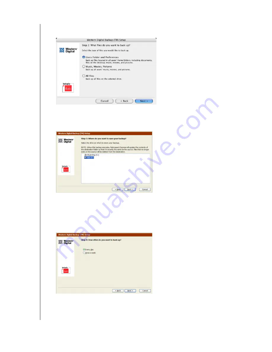 Western Digital Dual-option Backup USB 2.0 User Manual Download Page 18