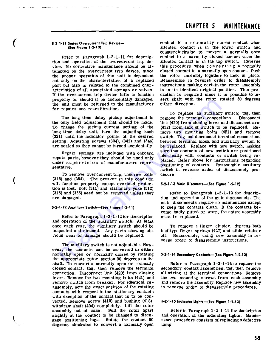 Westinghouse ACB-1600HR Technical Manual Download Page 39