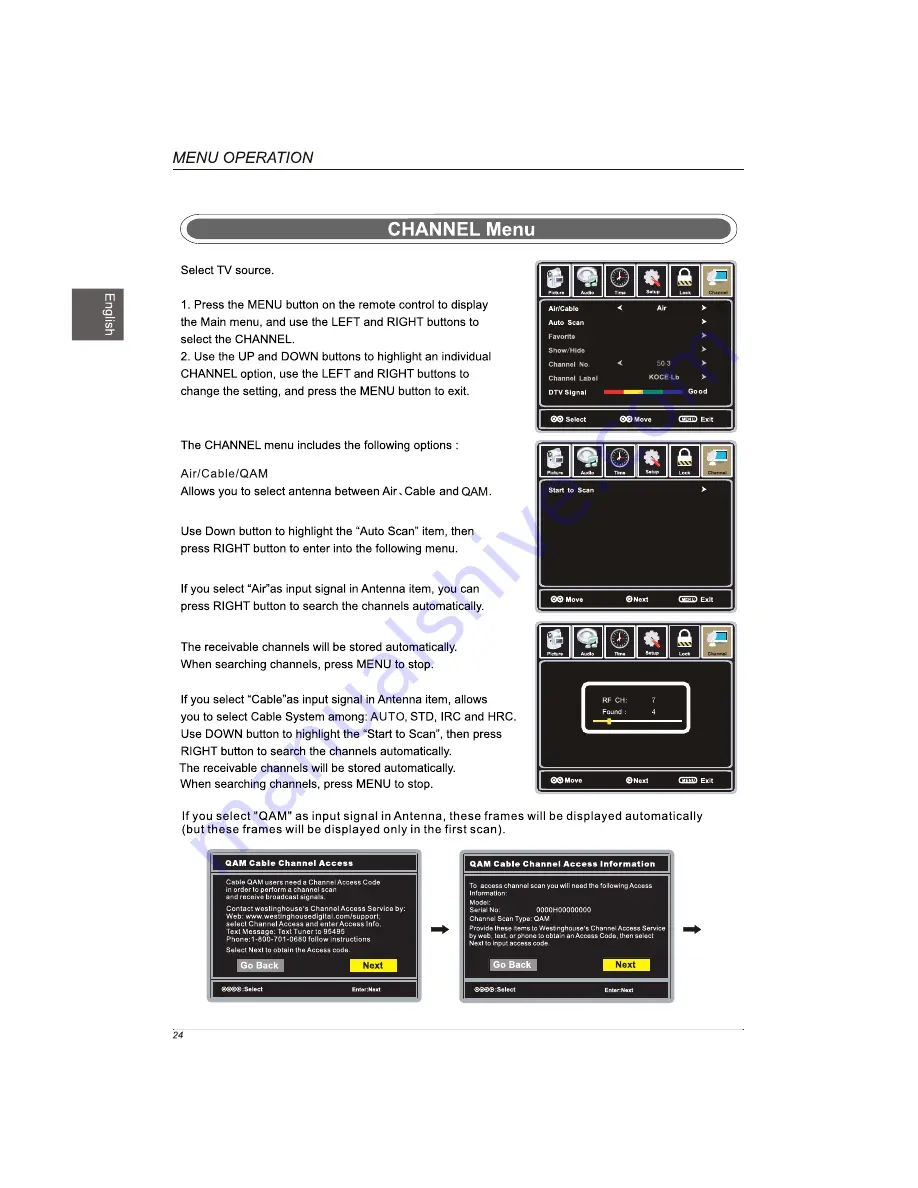 Westinghouse CW40T8GW User Manual Download Page 25