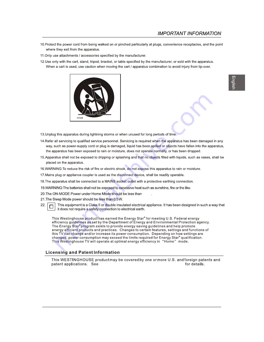 Westinghouse DWM40F3G1 Скачать руководство пользователя страница 4