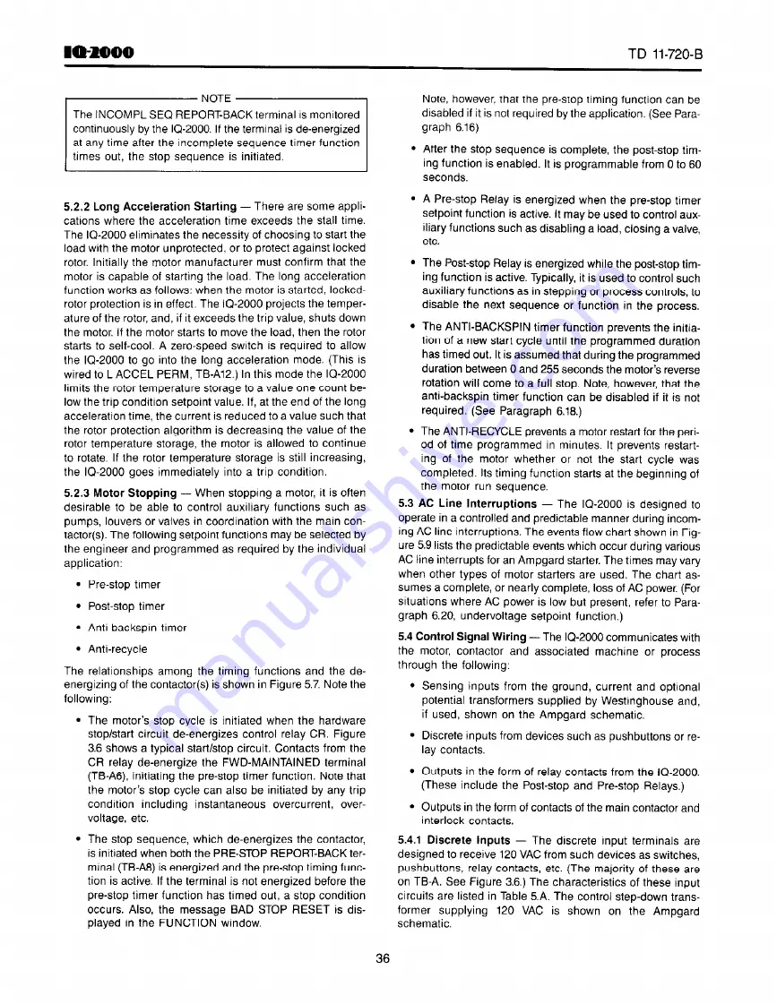 Westinghouse IQ-2000 User Manual Download Page 38