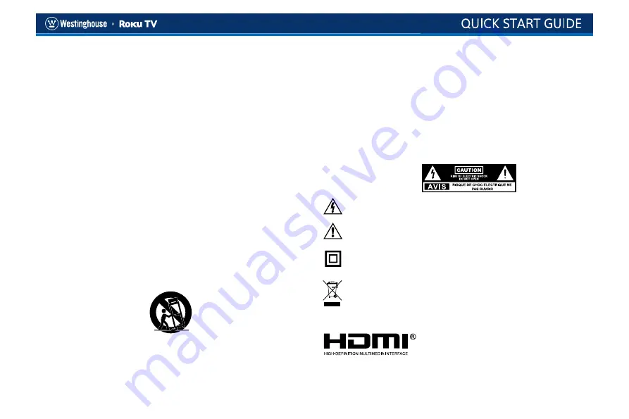 Westinghouse Roku TV Скачать руководство пользователя страница 3