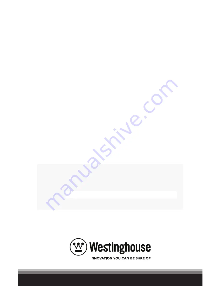 Westinghouse WHT401BR User Manual Download Page 1