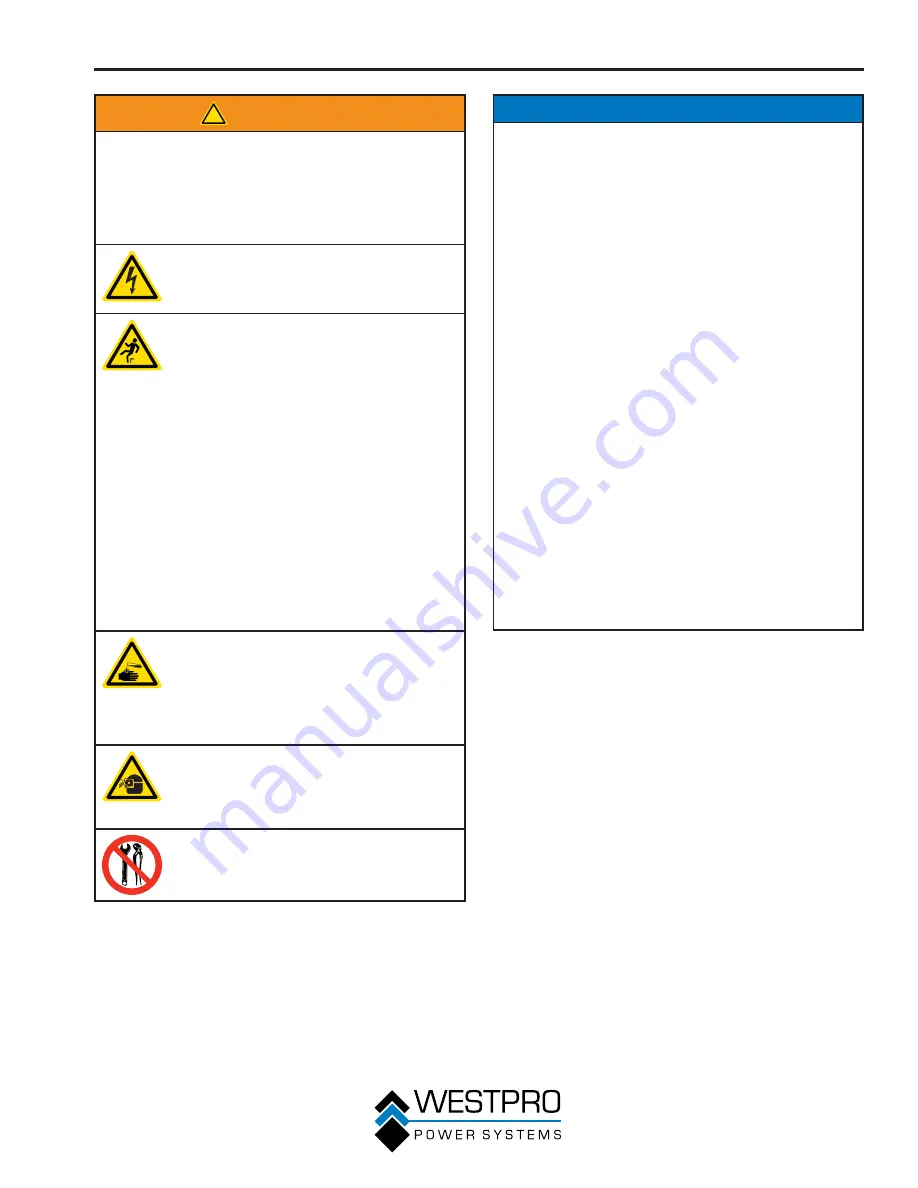 Westinghouse WP2500 Owner'S Manual Download Page 63