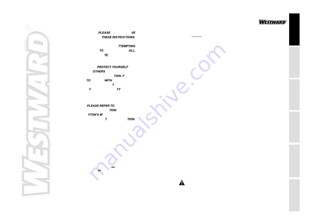 Westward 49NR88 Operating Instructions & Parts Manual Download Page 2