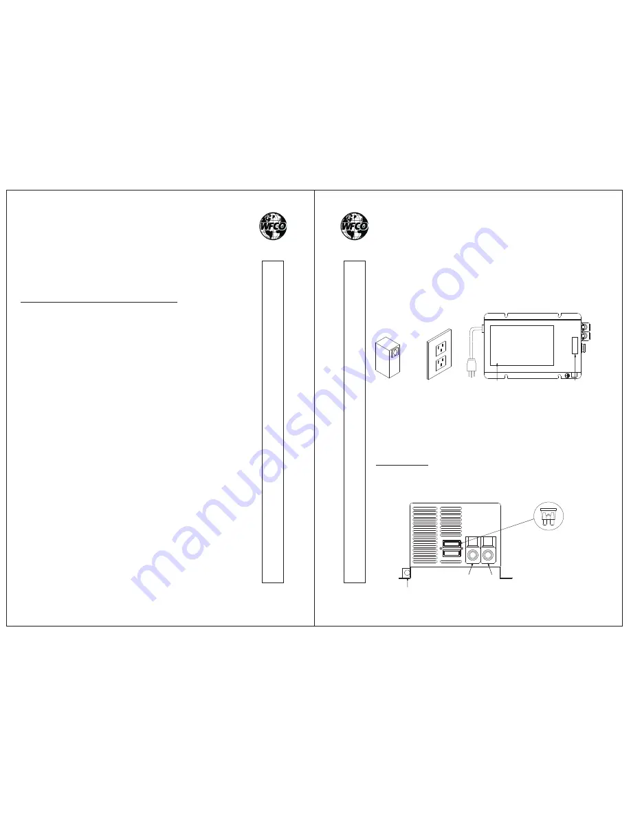 WFCO ULTRA III WF-9800 Series Installation & Operator'S Manual Download Page 4