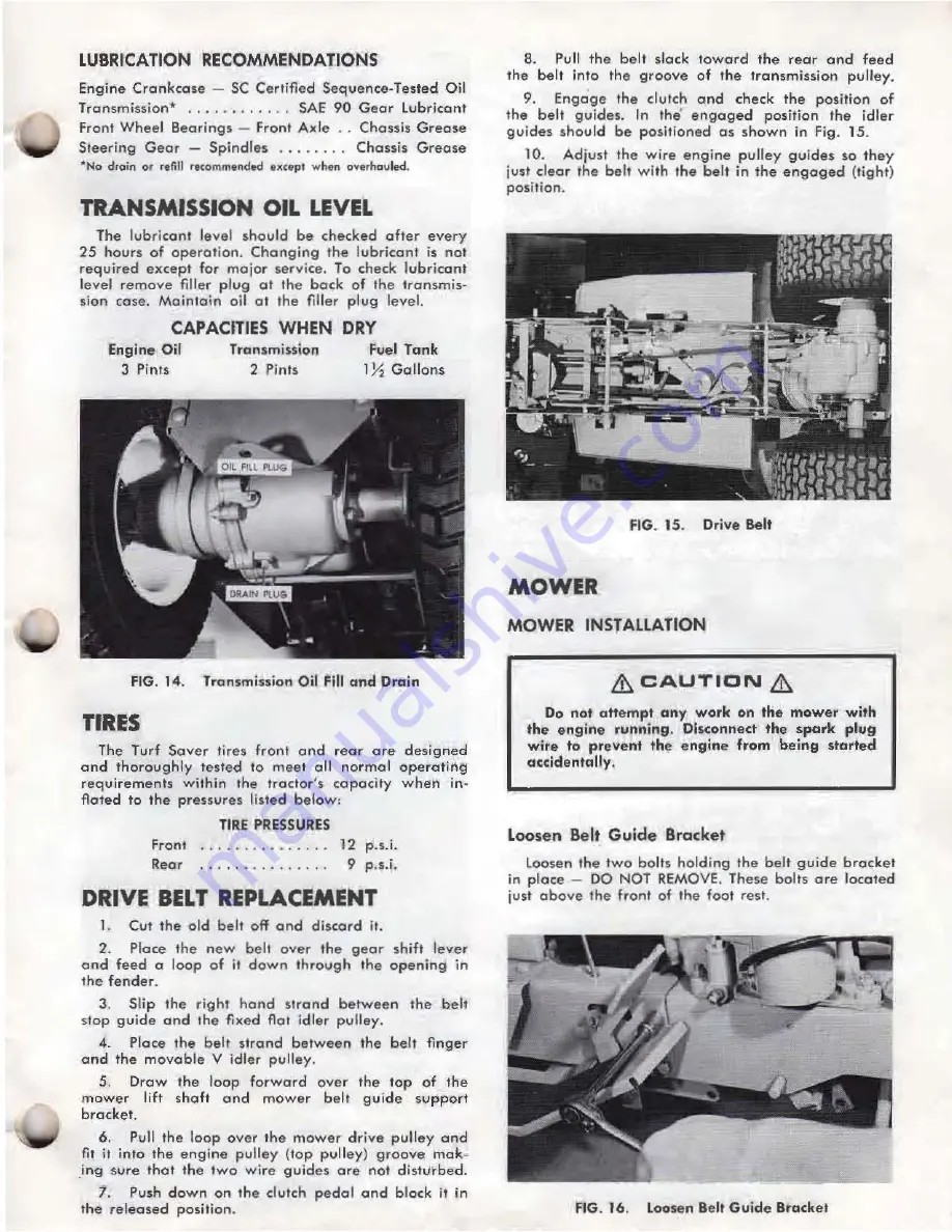 Wheel Horse A Series Owner'S Manual Download Page 13