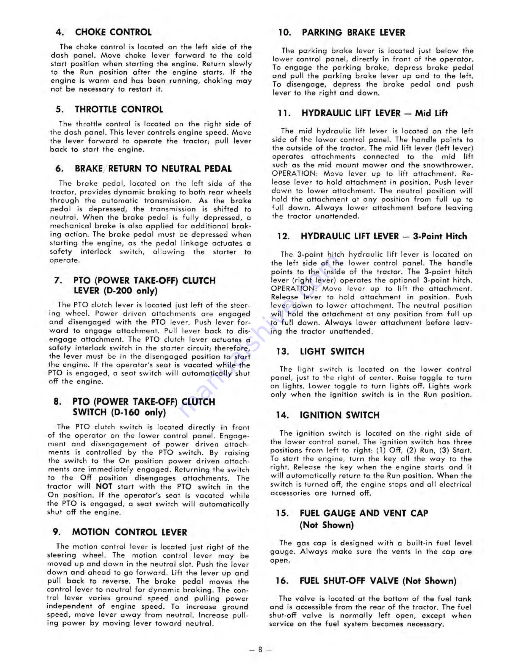 Wheel Horse B-111 Owner'S Manual Download Page 12