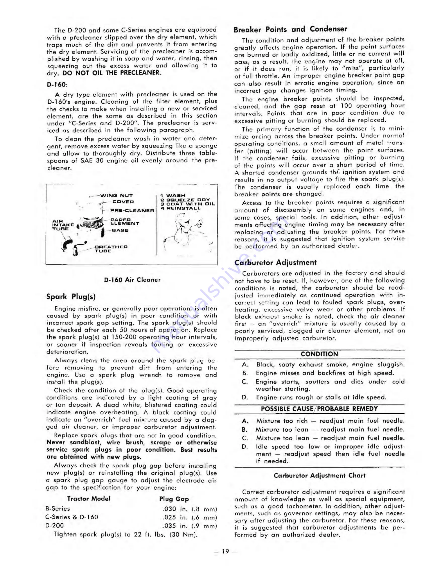 Wheel Horse B-111 Owner'S Manual Download Page 23