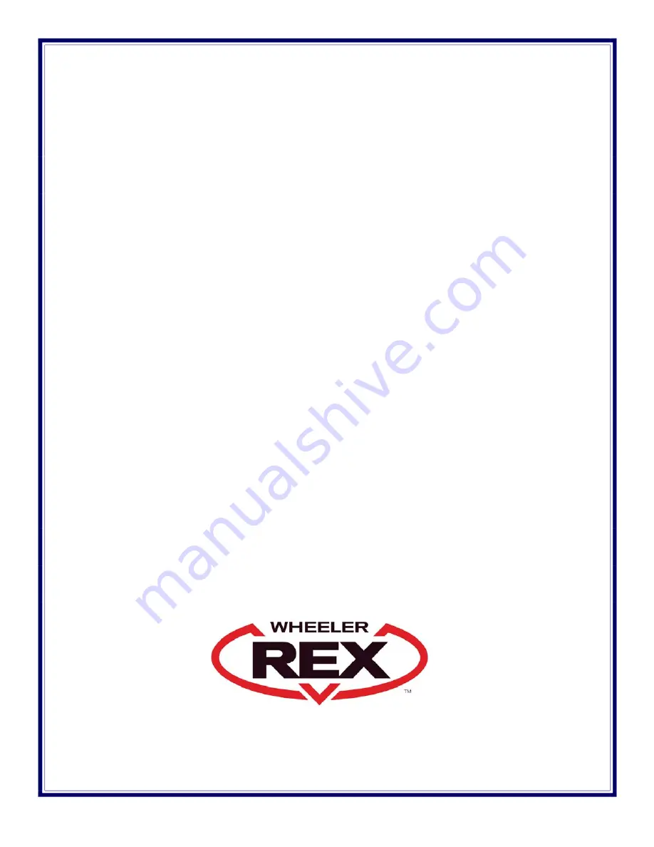 Wheeler-Rex 8100 Operating Instructions Manual Download Page 22