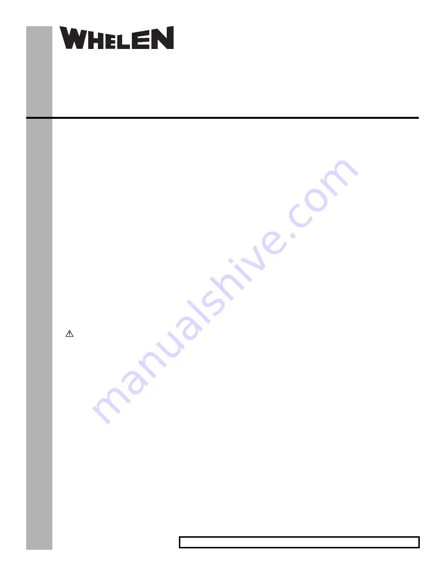 Whelen Engineering Company ECE ROTA-BEAM R416E Скачать руководство пользователя страница 1