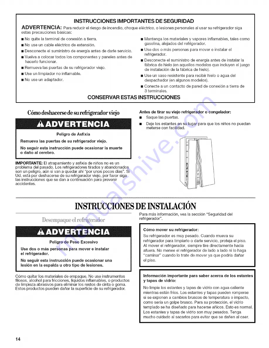 Whirlpool 2315220 Use & Care Manual Download Page 14