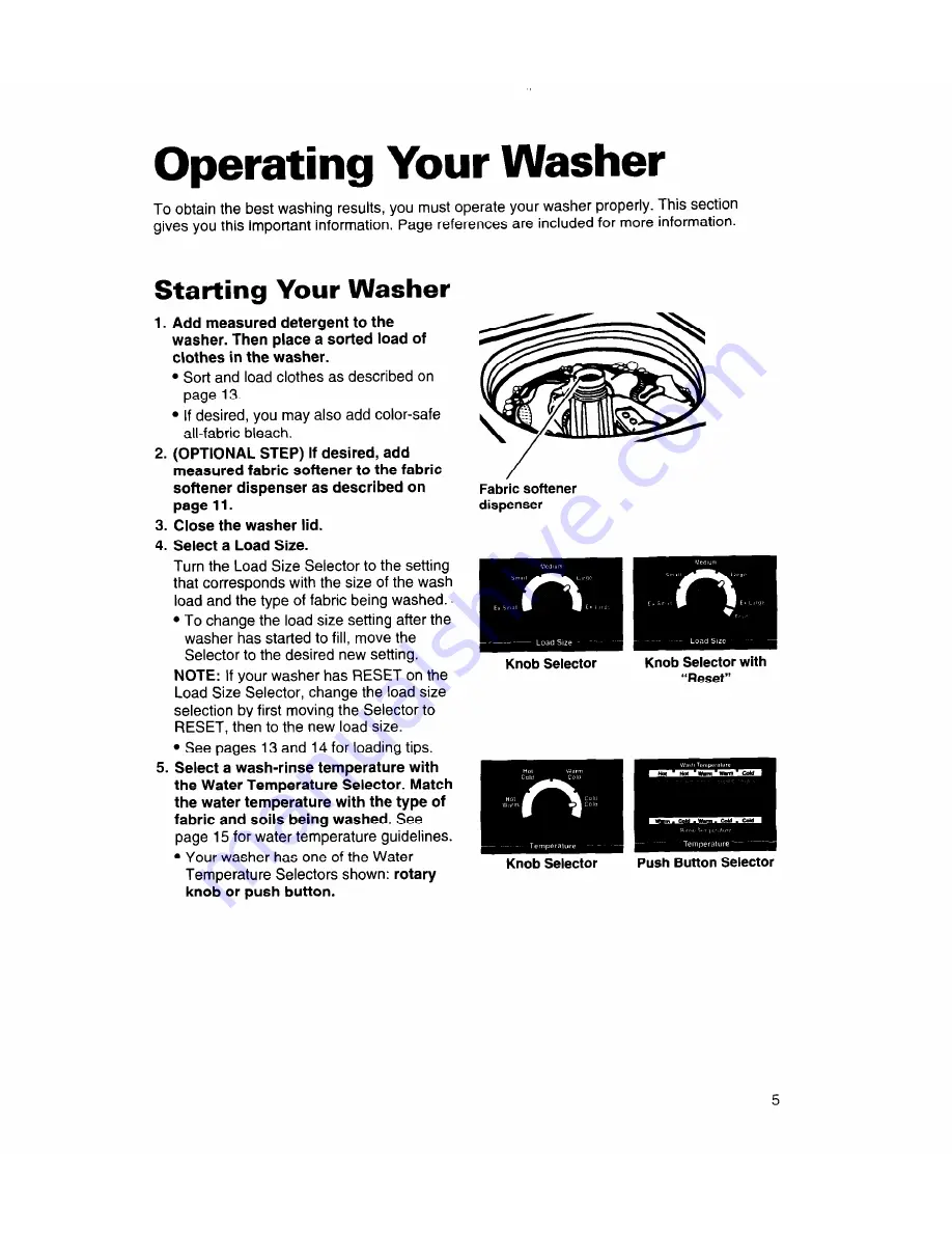 Whirlpool 3360464 Use And Care Manual Download Page 5