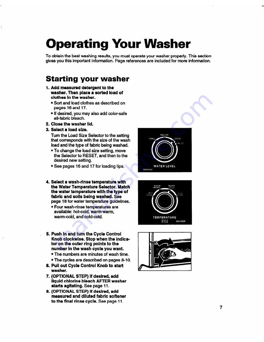 Whirlpool 3396314 Use And Care Manual Download Page 7