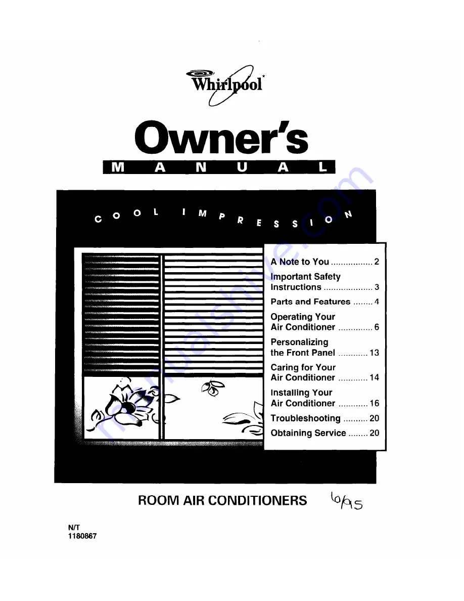 Whirlpool 3PACH21DD0 Owner'S Manual Download Page 1