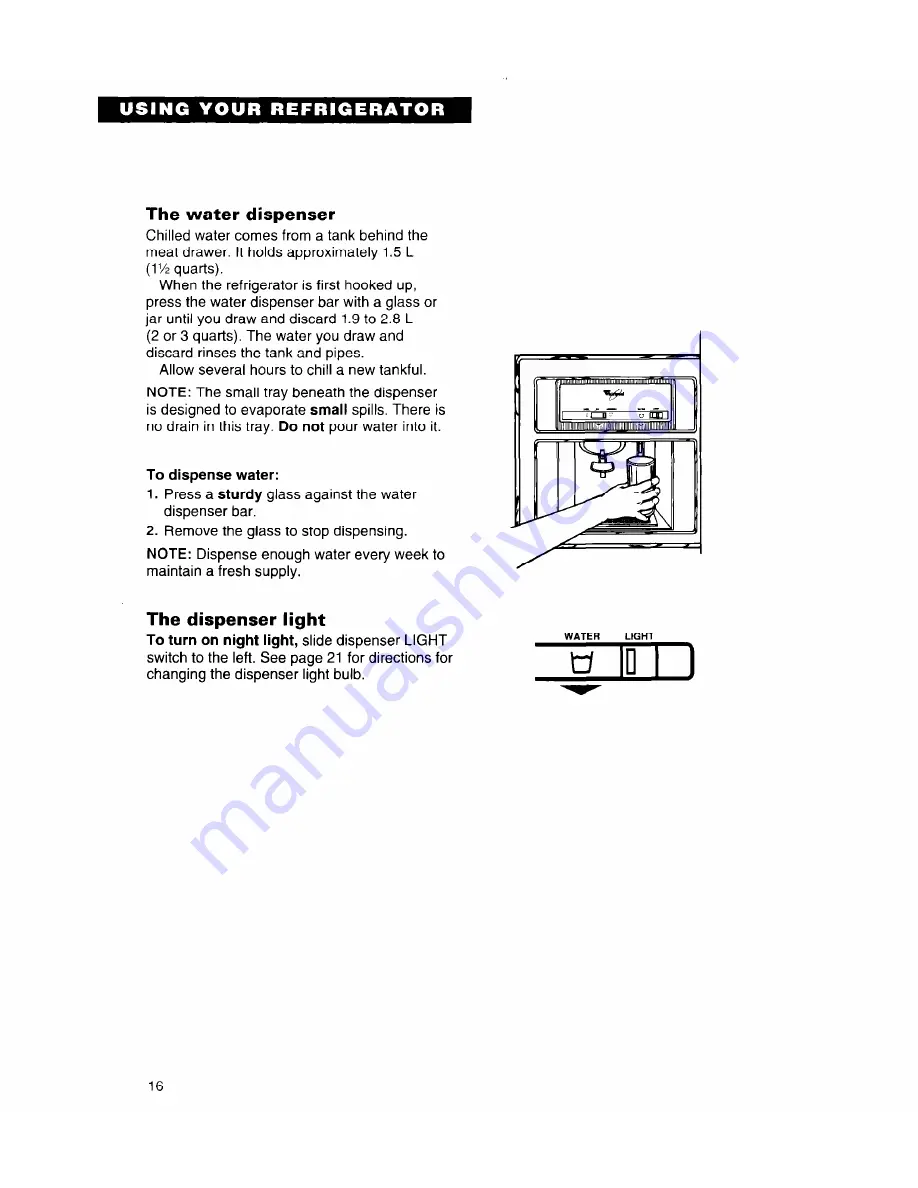 Whirlpool 4ED25DQ Use And Care Manual Download Page 16