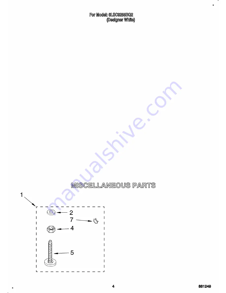 Whirlpool 6LSC9255BQ2 Parts List Download Page 7