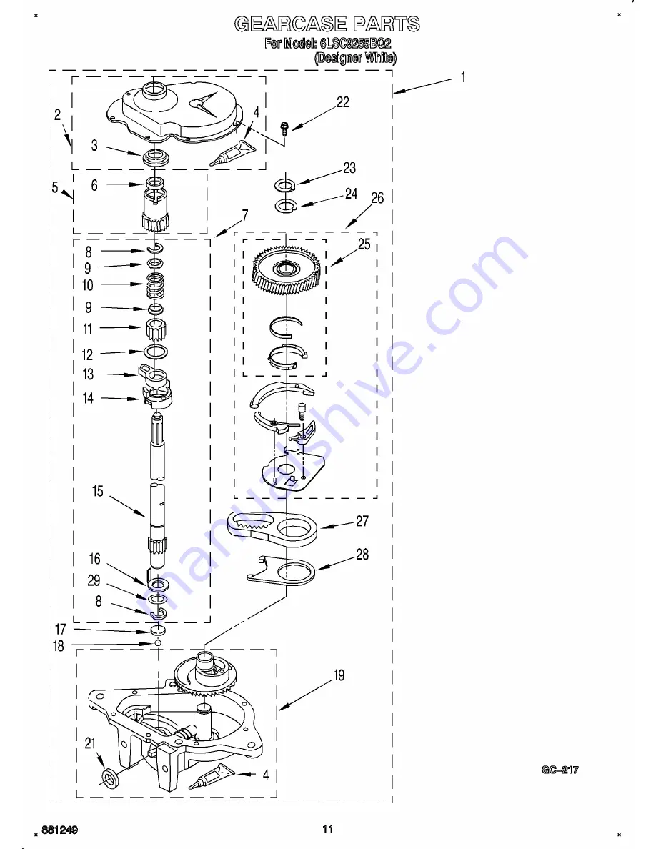 Whirlpool 6LSC9255BQ2 Parts List Download Page 19