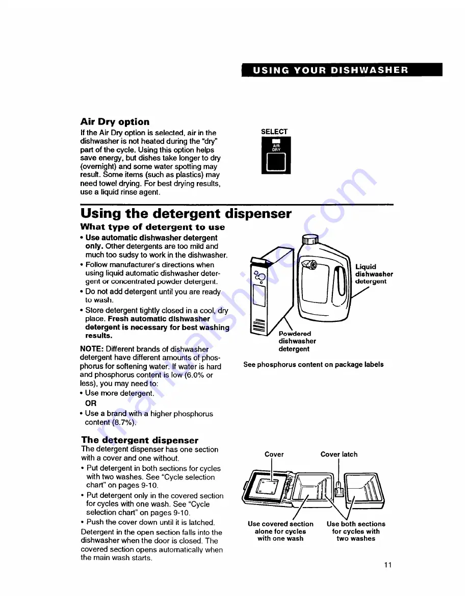 Whirlpool 8700 Series Use And Care Manual Download Page 11