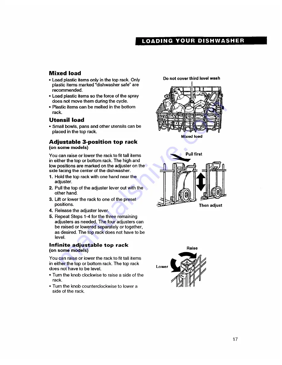 Whirlpool 8700 Series Use And Care Manual Download Page 17