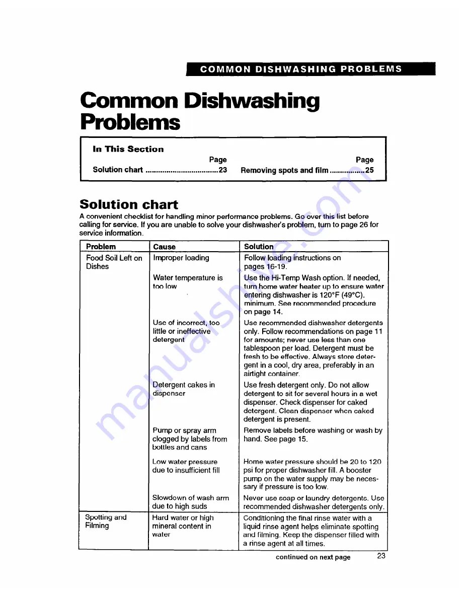 Whirlpool 8700 Series Use And Care Manual Download Page 23