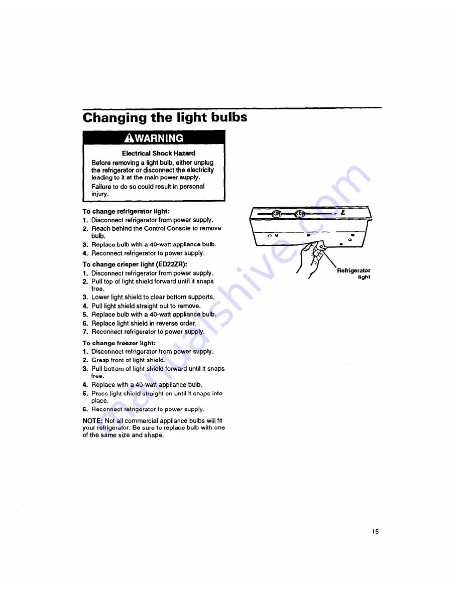 Whirlpool 8ED20ZK Use And Care Manual Download Page 16