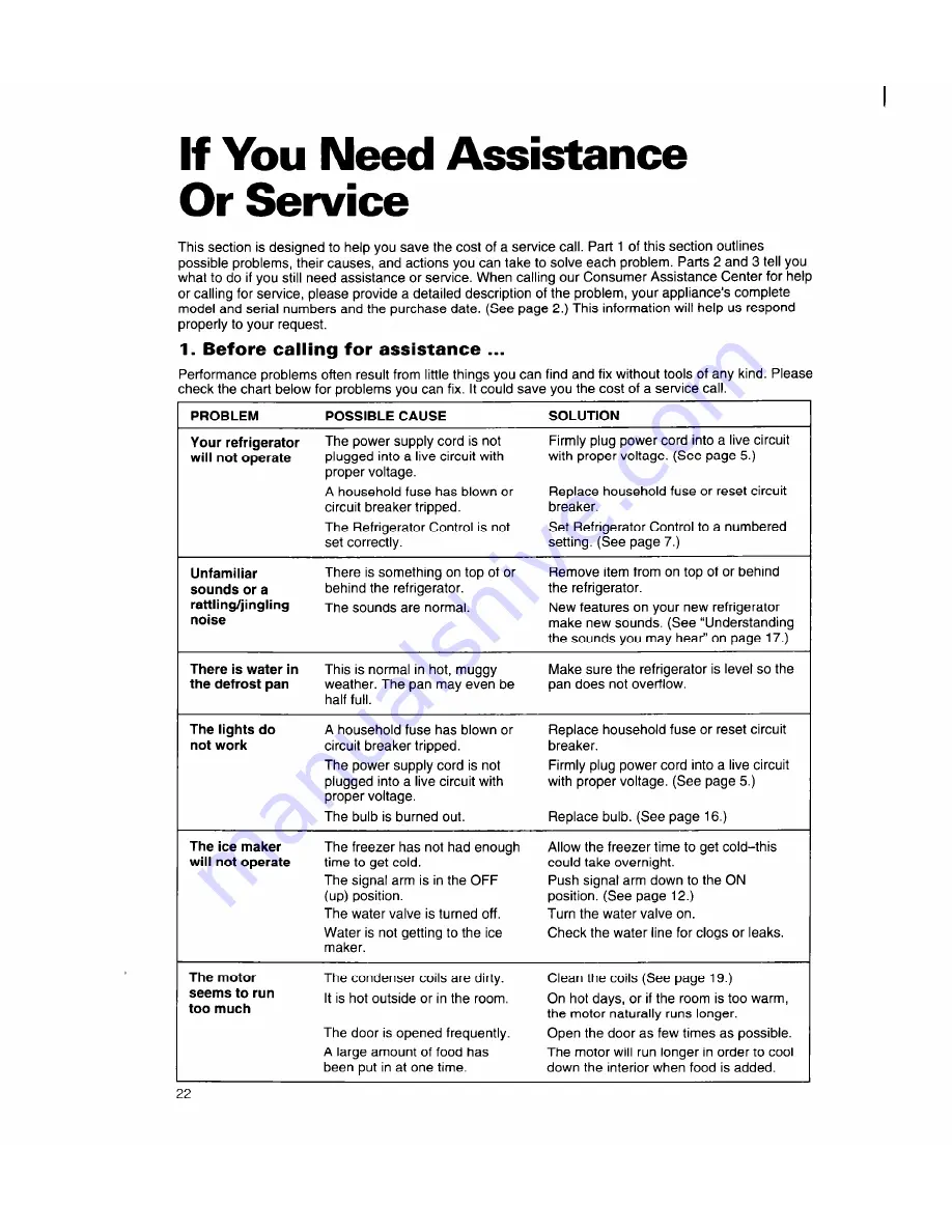 Whirlpool 8ED22PW Use And Care Manual Download Page 23