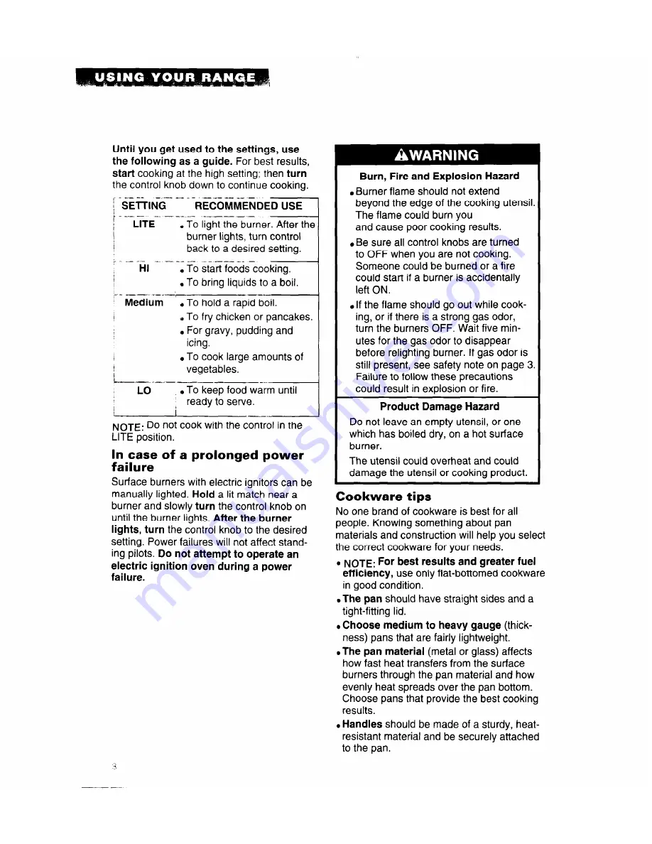 Whirlpool 8SF302PSY Use And Care Manual Download Page 8