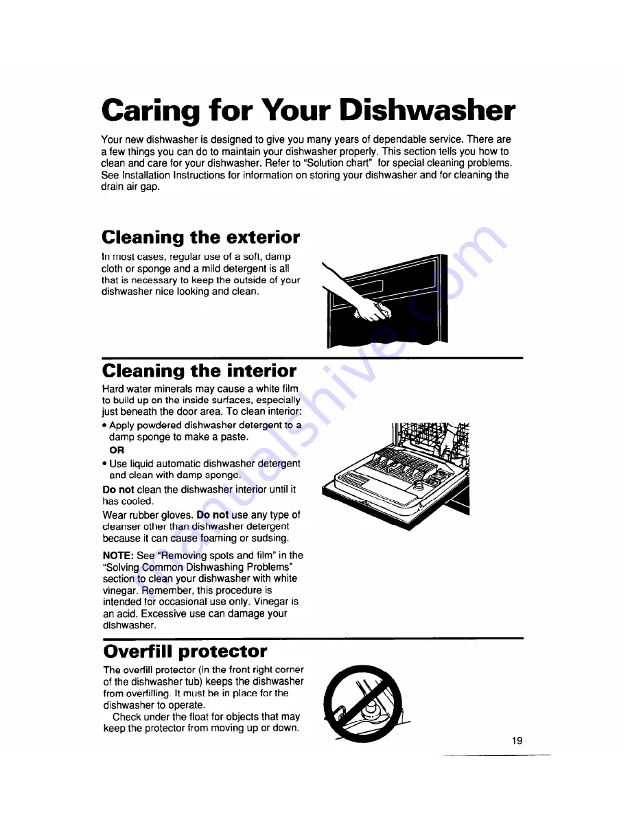 Whirlpool 930 Series Use And Care Manual Download Page 19