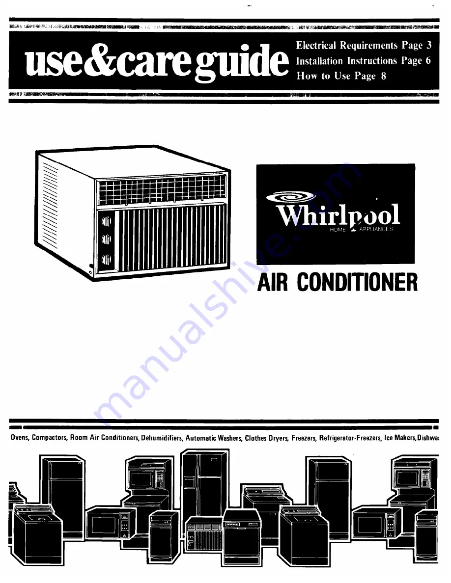 Whirlpool ACE094XM0 Use And Care Manual Download Page 1