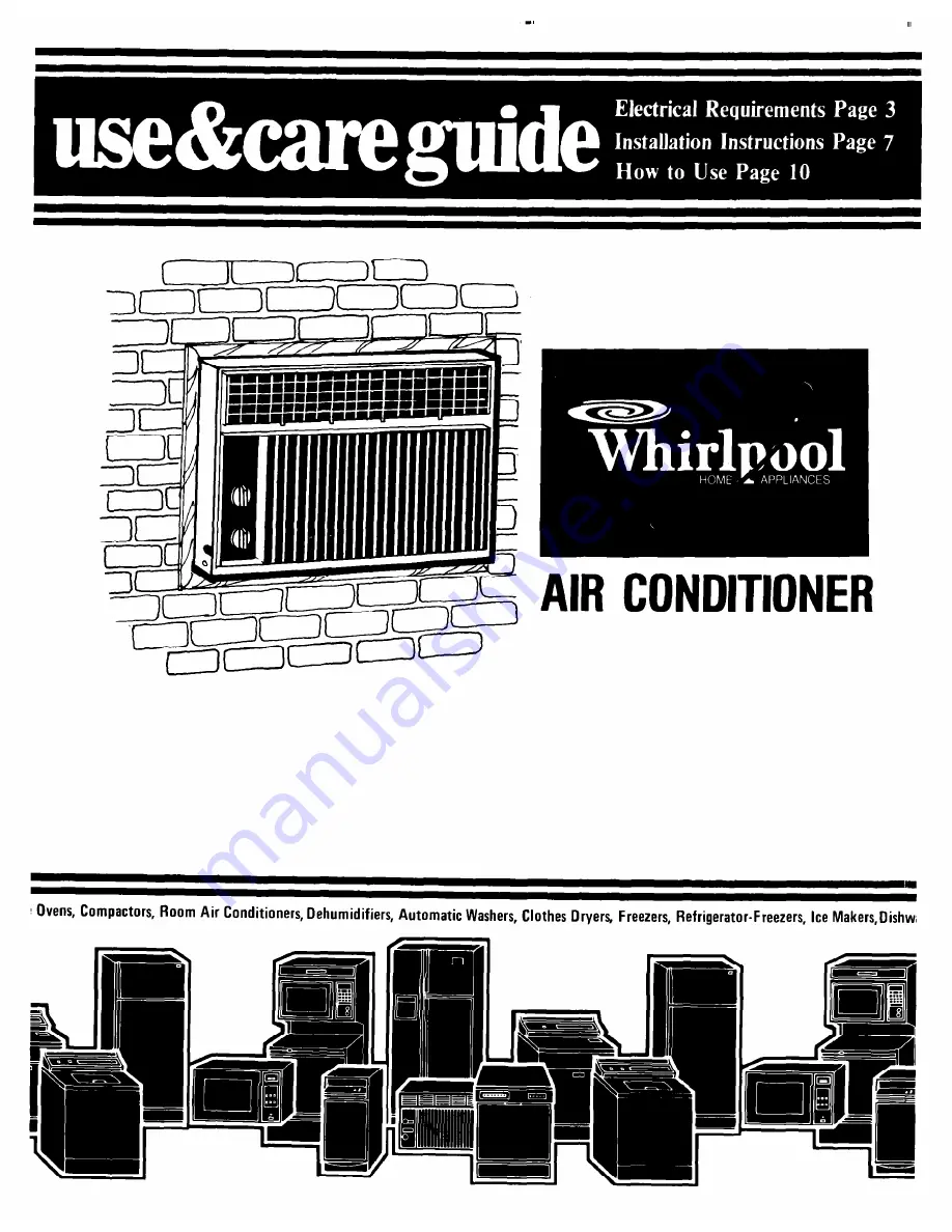 Whirlpool ACE184XM0 Use & Care Manual Download Page 1