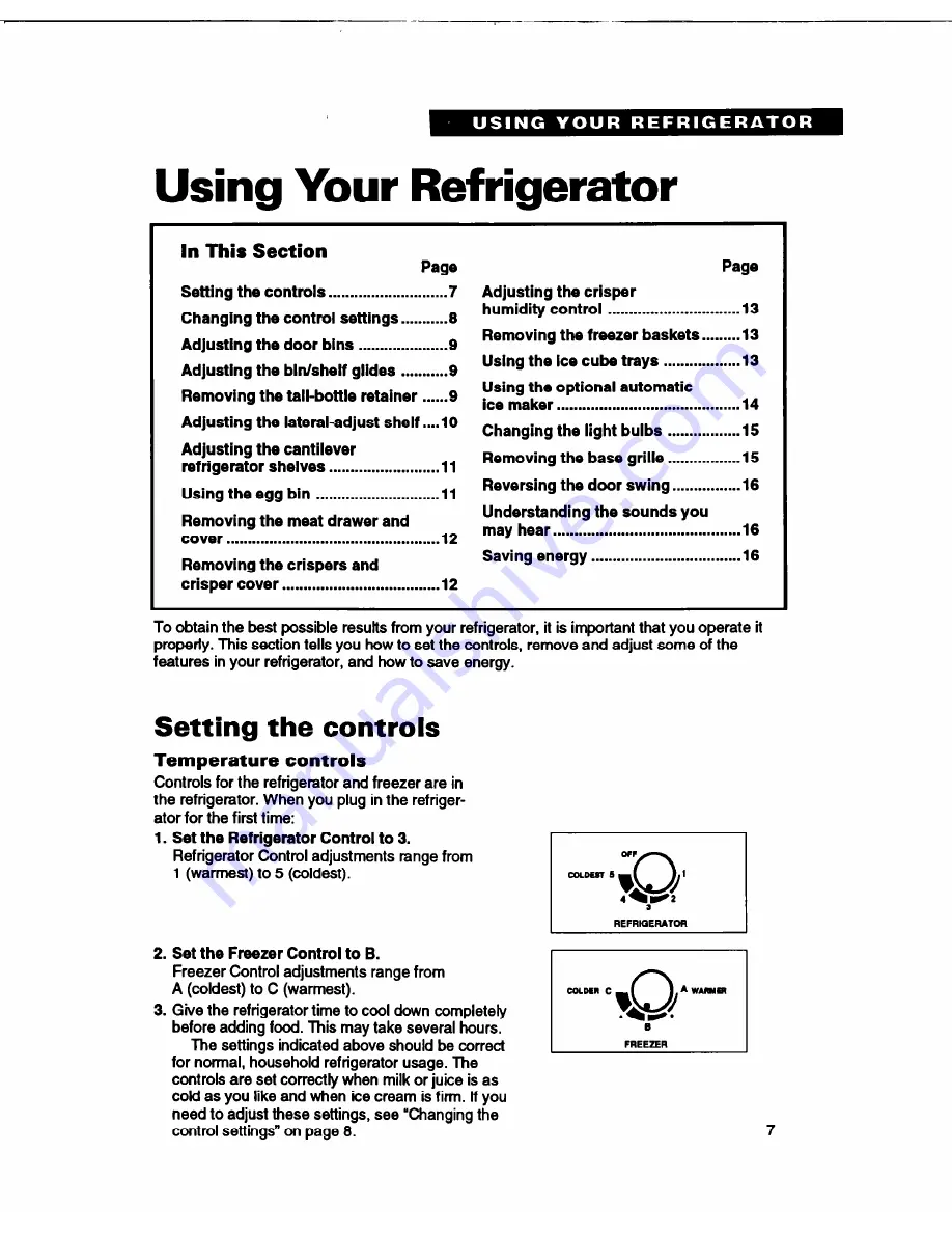 Whirlpool B2lDK Use And Care Manual Download Page 7