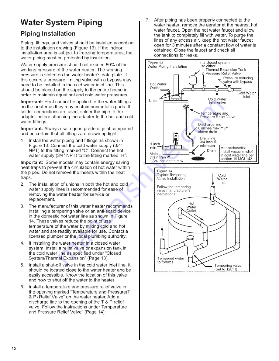 Whirlpool BFG1F4040S3NOV Installation And Use Manual Download Page 12