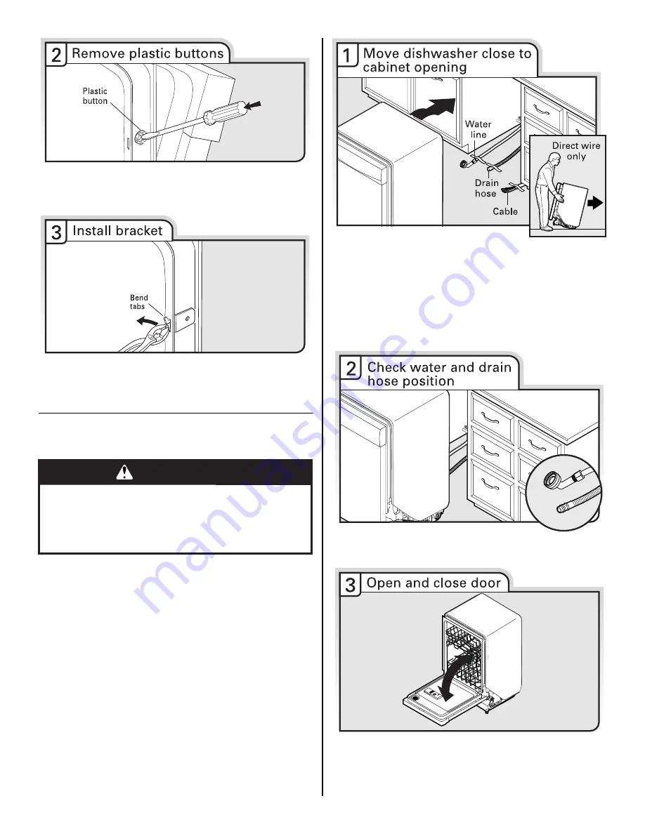 Whirlpool Built-In Super Capacity Dishwasher In Black-On-Sta - Dishwasher In - On-Stainless Installation Instructions Manual Download Page 16